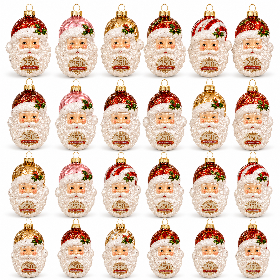 Noëlla | Magische Kerstman Adventskalender met 24 Glazen Kersthangers