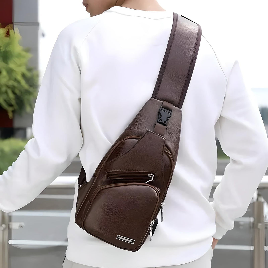 Reinout | Elegante Leren Schoudertas met Anti-Diefstal Beveiliging