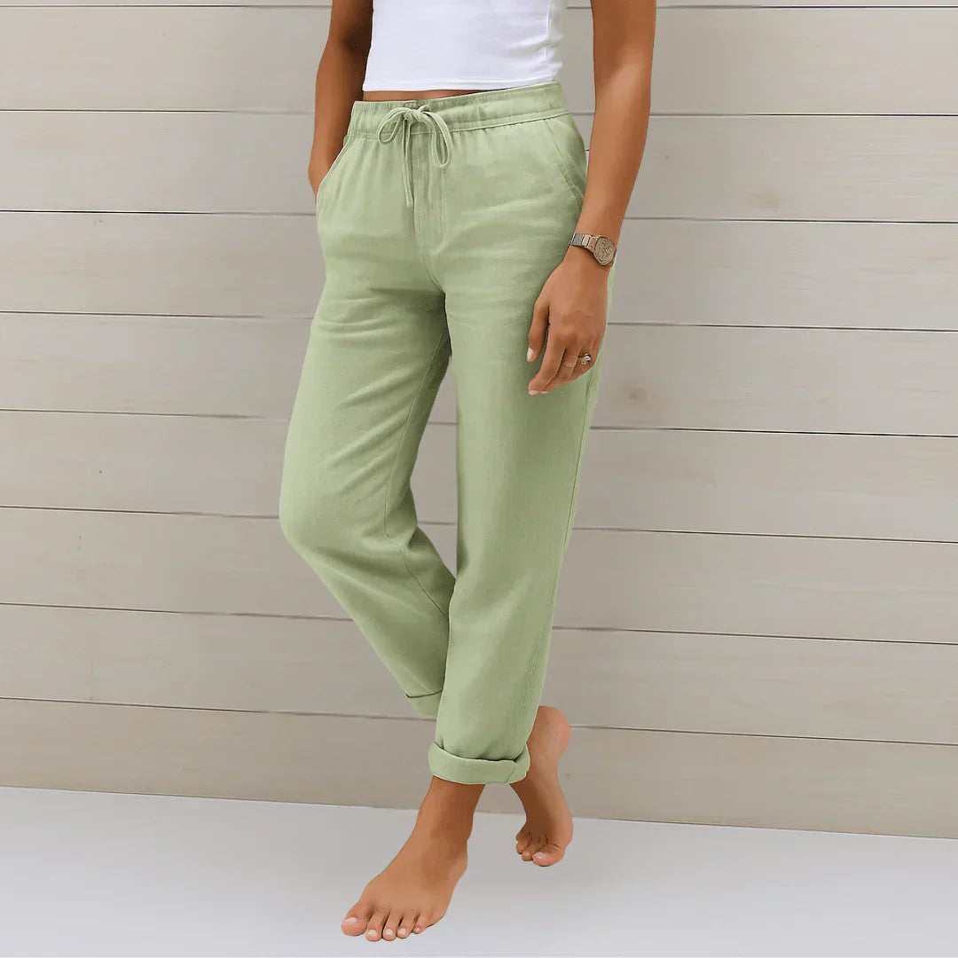 Bregje | Stretch linnen broek voor dames