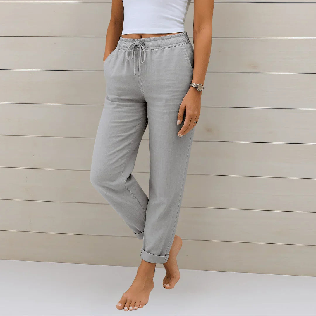 Bregje | Stretch linnen broek voor dames