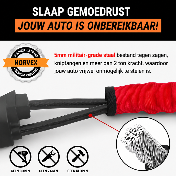 NORVEX Stuurwielslot voor zwaar gebruik