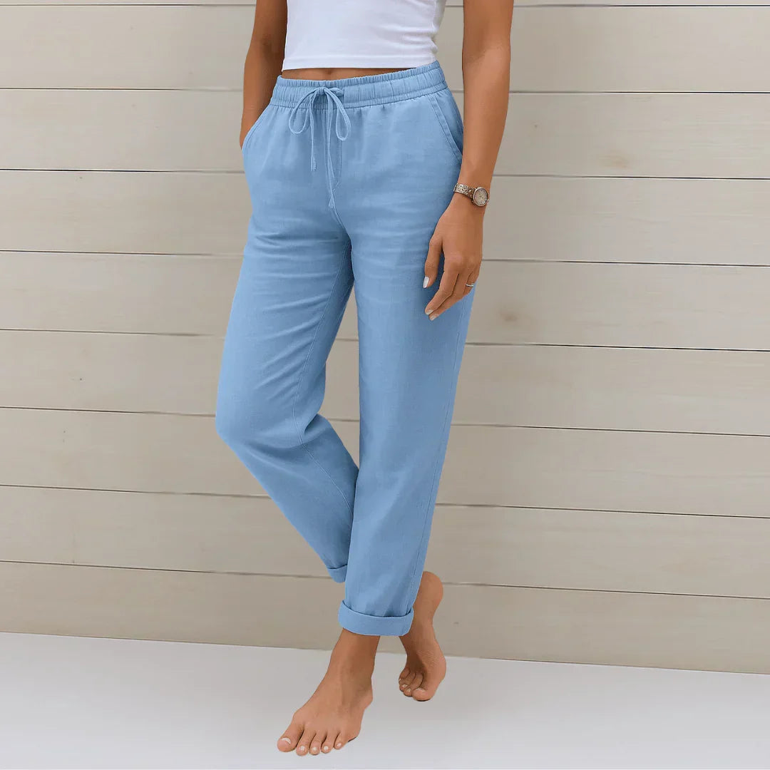Bregje | Stretch linnen broek voor dames