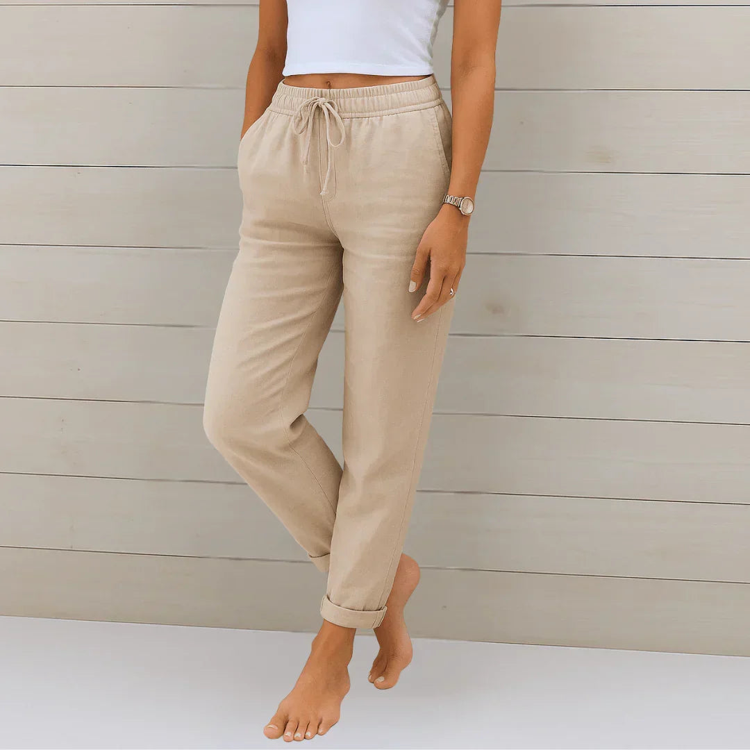 Bregje | Stretch linnen broek voor dames
