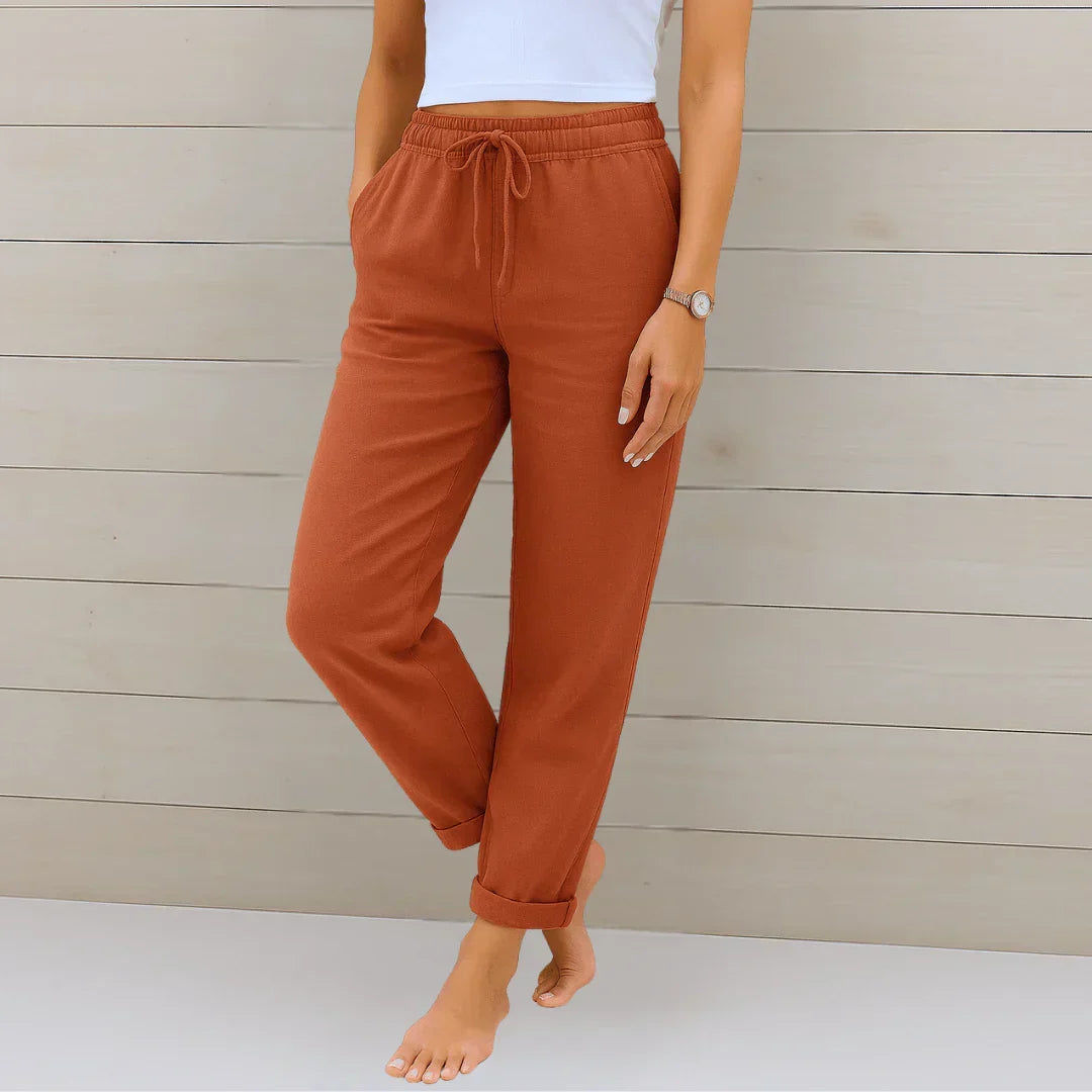 Bregje | Stretch linnen broek voor dames