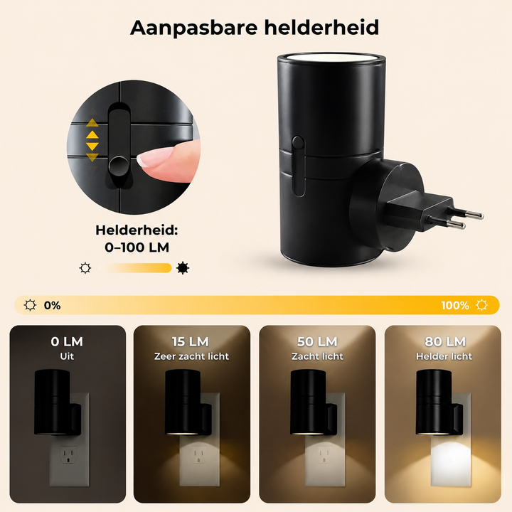 LUXORA Hoogwaardig LED Nachtlampje