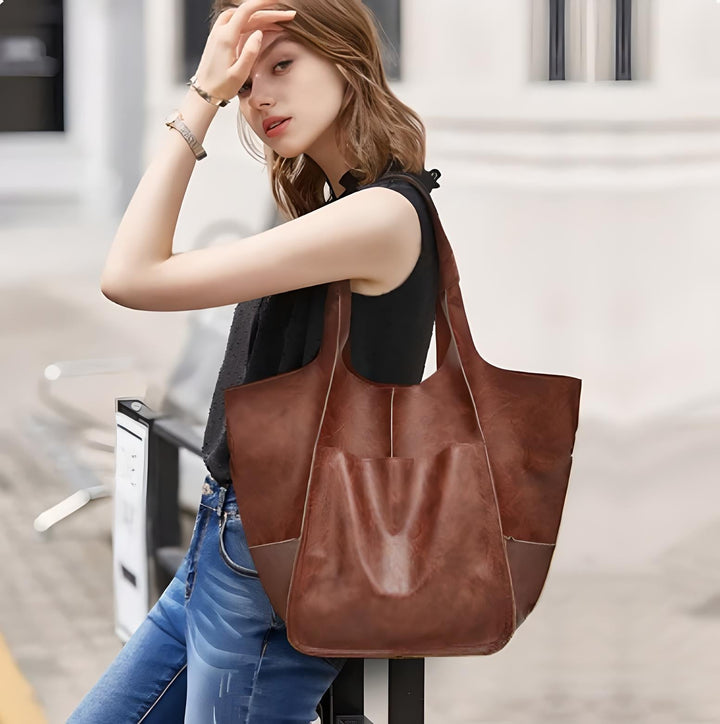Renske | Oversized Leren Tote Bag