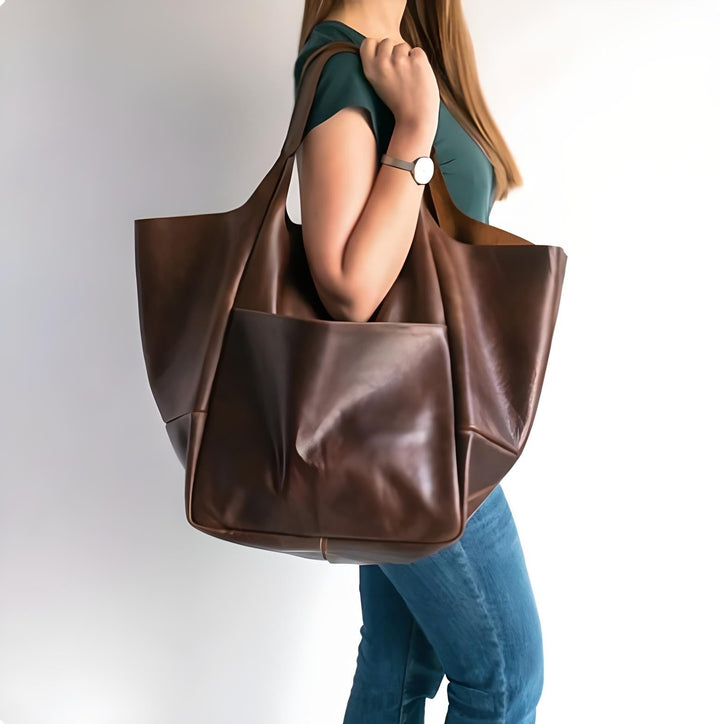 Renske | Oversized Leren Tote Bag