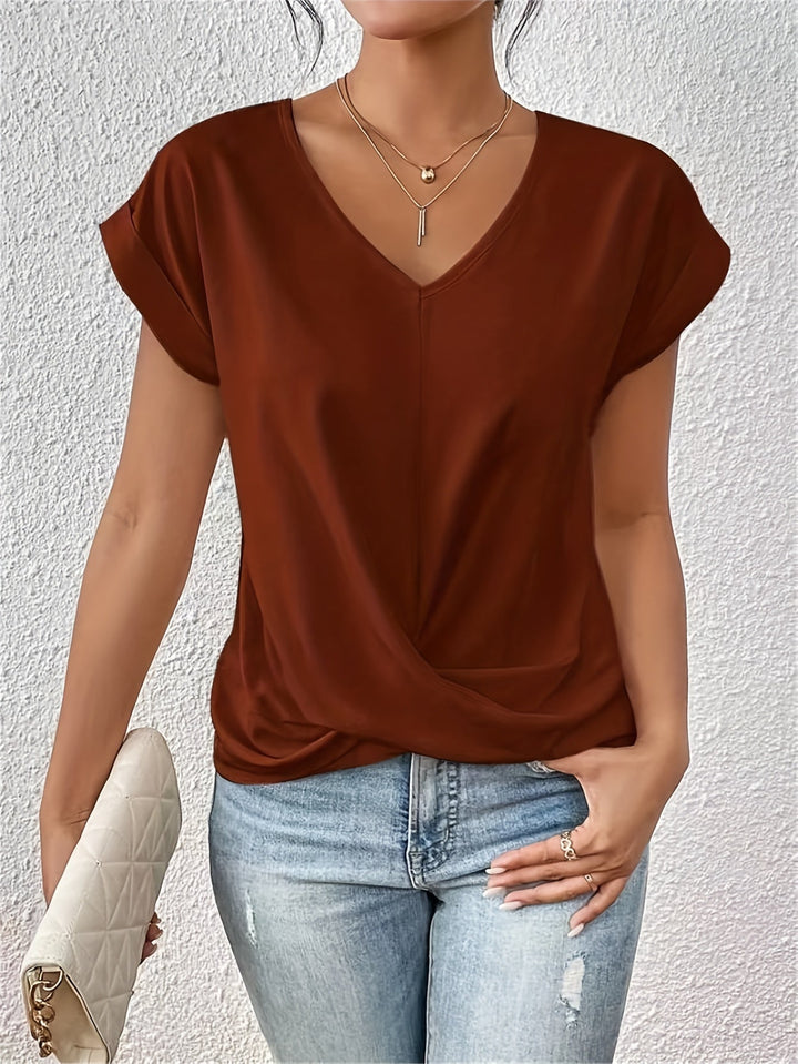 Marit | Elegante t-shirt met v-hals voor vrouwen