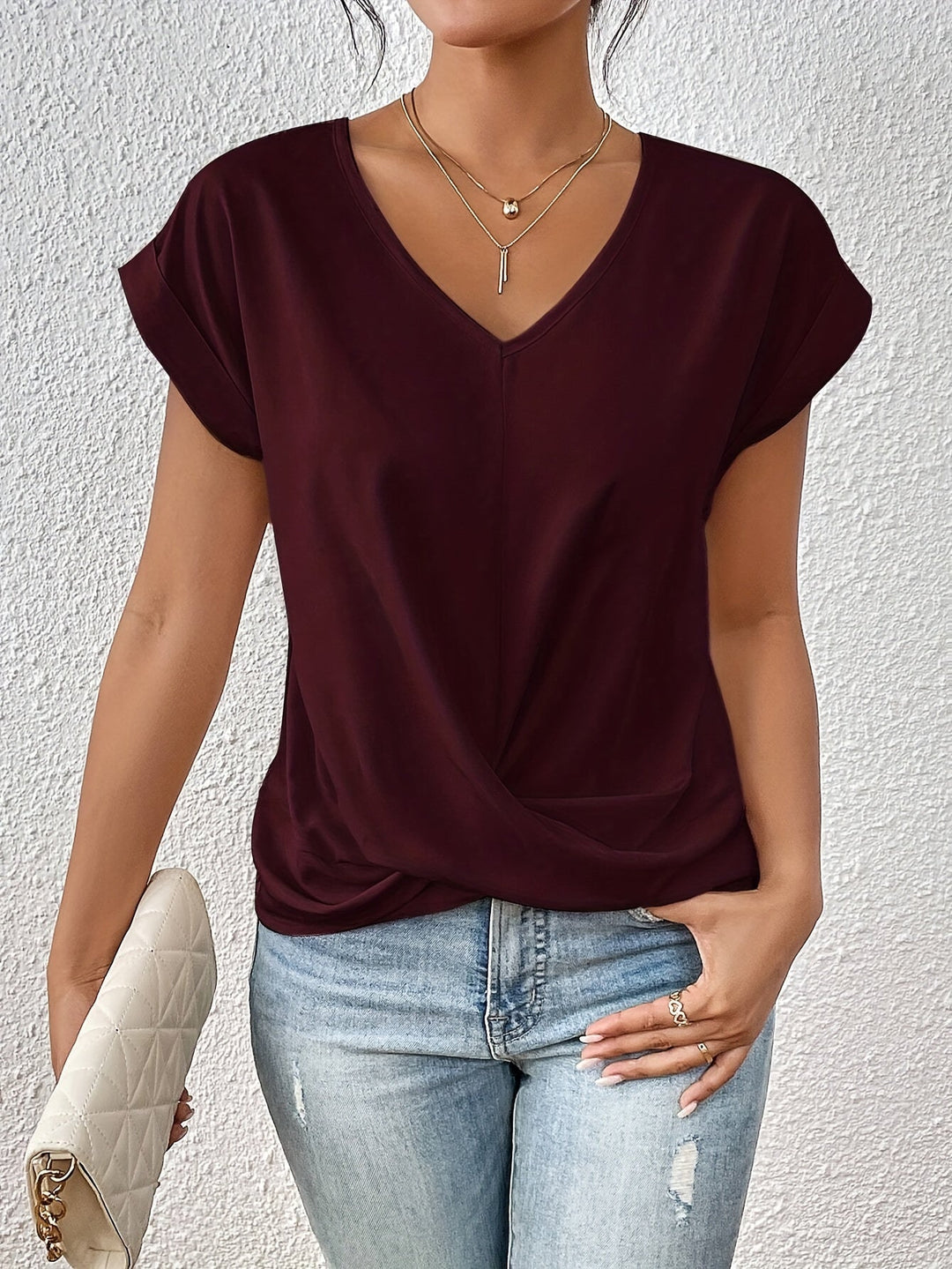 Marit | Elegante t-shirt met v-hals voor vrouwen