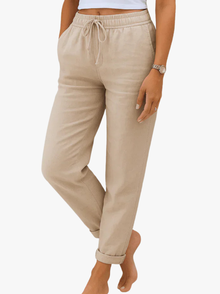 Bregje | Stretch linnen broek voor dames