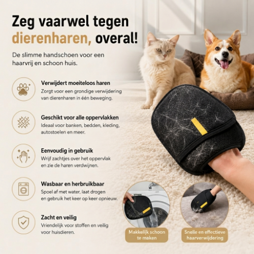 FurGrip – Masserende Haarverwijderaar Handschoen