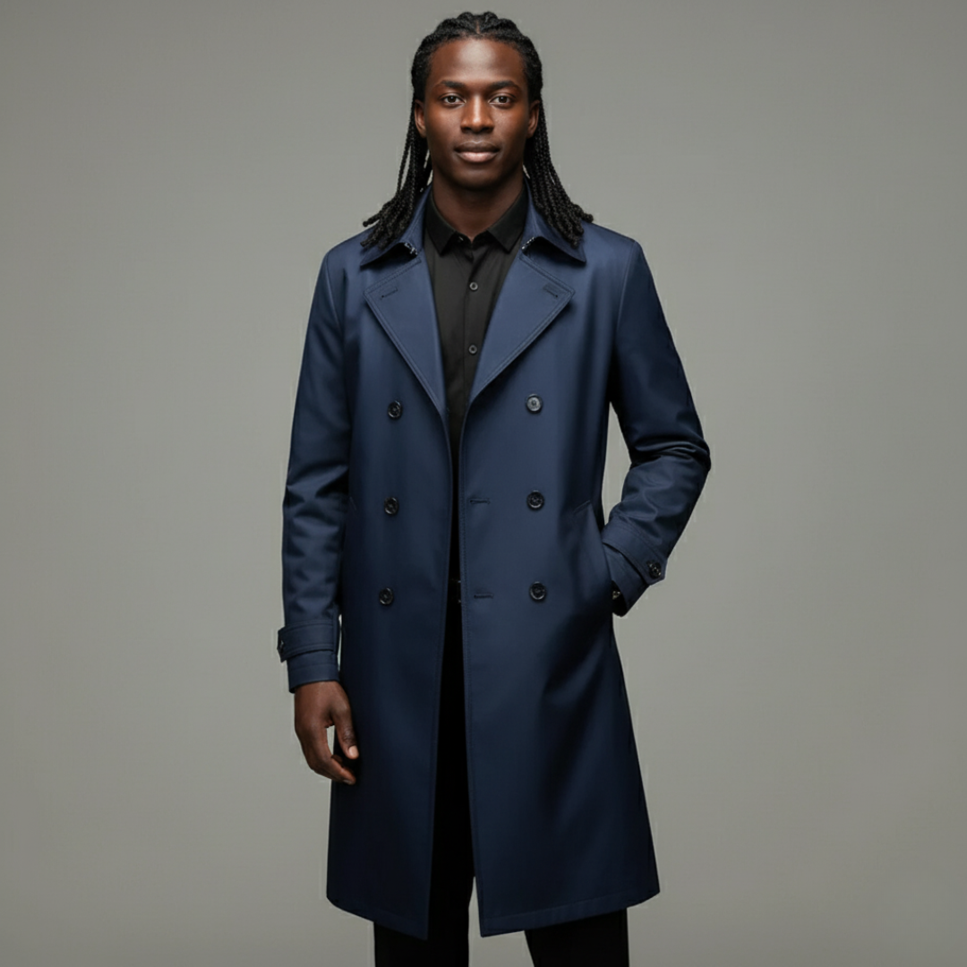 Auke | Trenchcoat met dubbele knoopsluiting