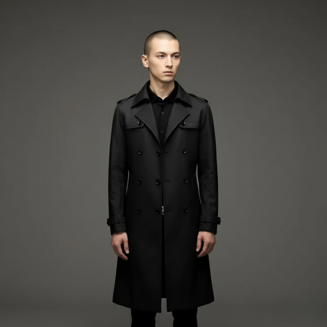 Auke | Trenchcoat met dubbele knoopsluiting