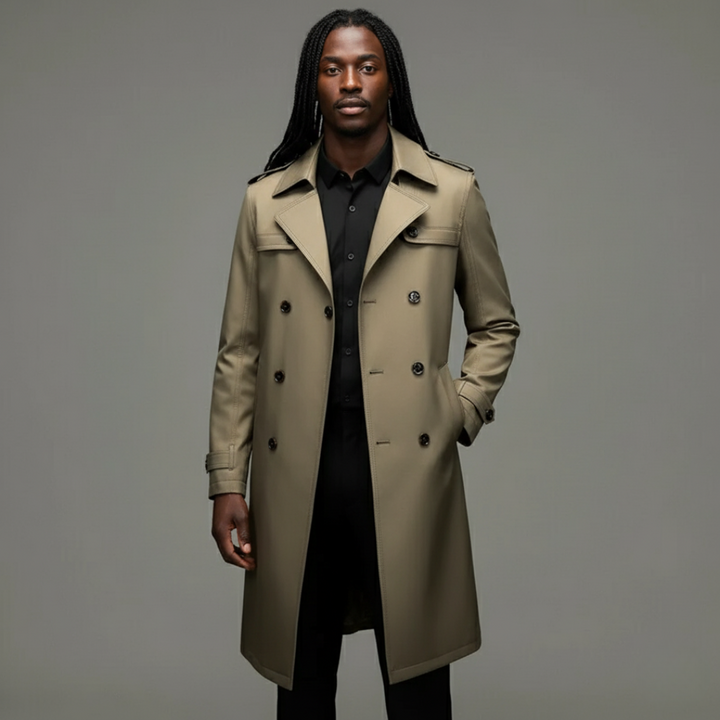 Auke | Trenchcoat met dubbele knoopsluiting