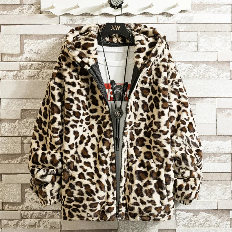Margot | Hoodie van imitatiebont met luipaardprint