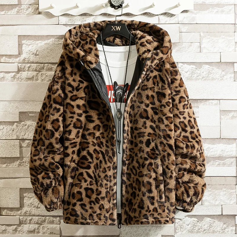 Margot | Hoodie van imitatiebont met luipaardprint