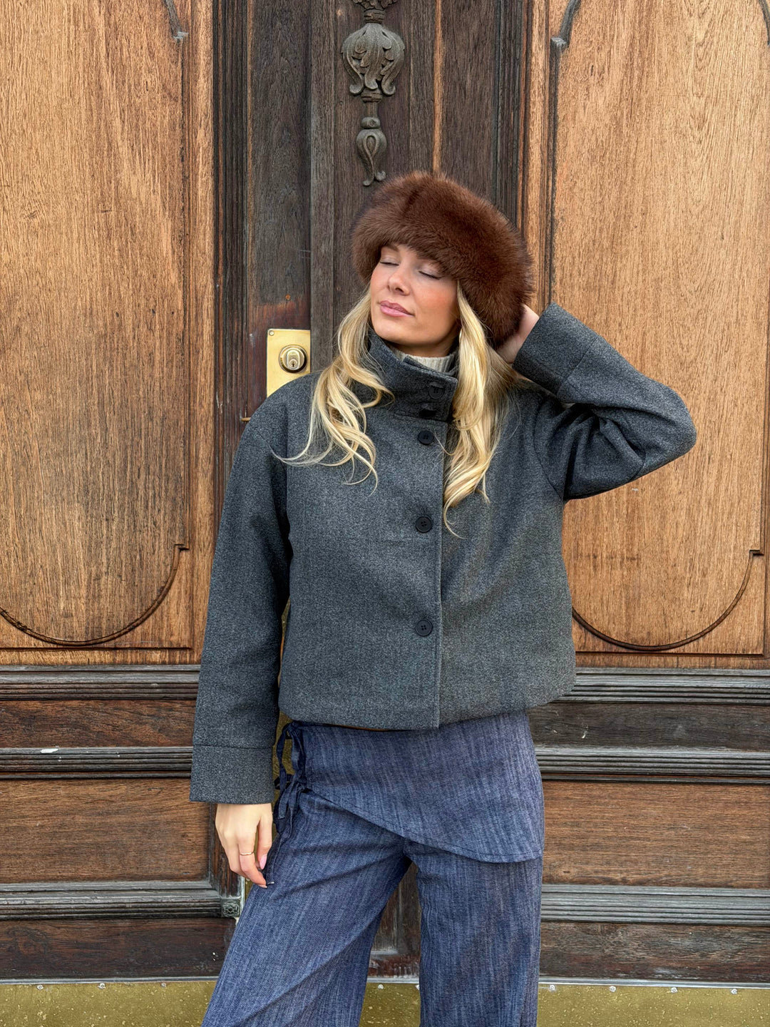 Jacqueline | Jas met hoge kraag