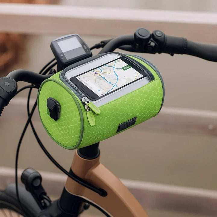 Fietsvia | Spatwaterdichte Stuurtas met Touchscreen Telefoonvak