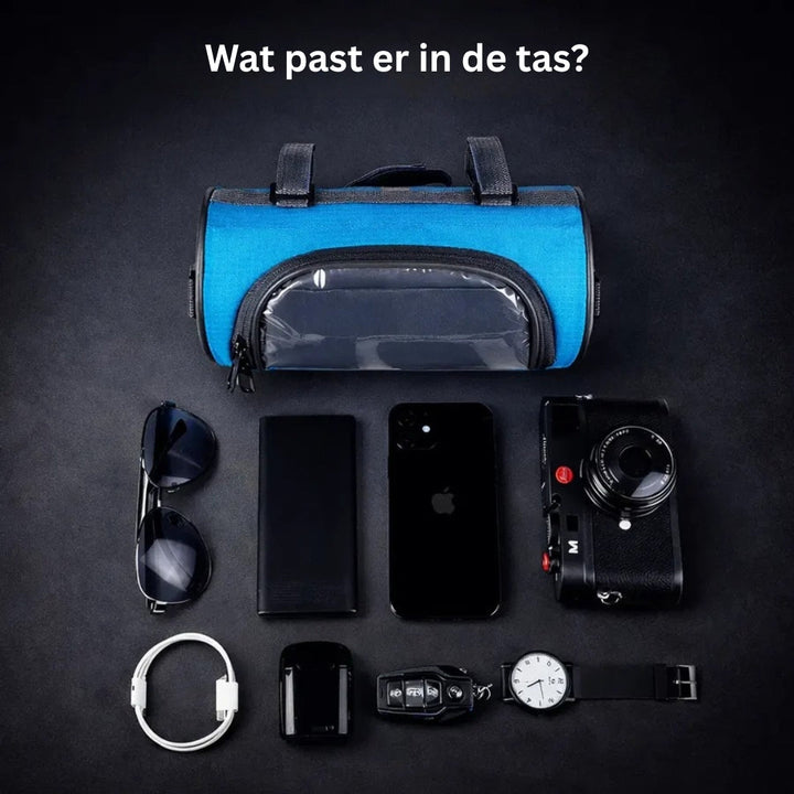 Fietsvia | Spatwaterdichte Stuurtas met Touchscreen Telefoonvak