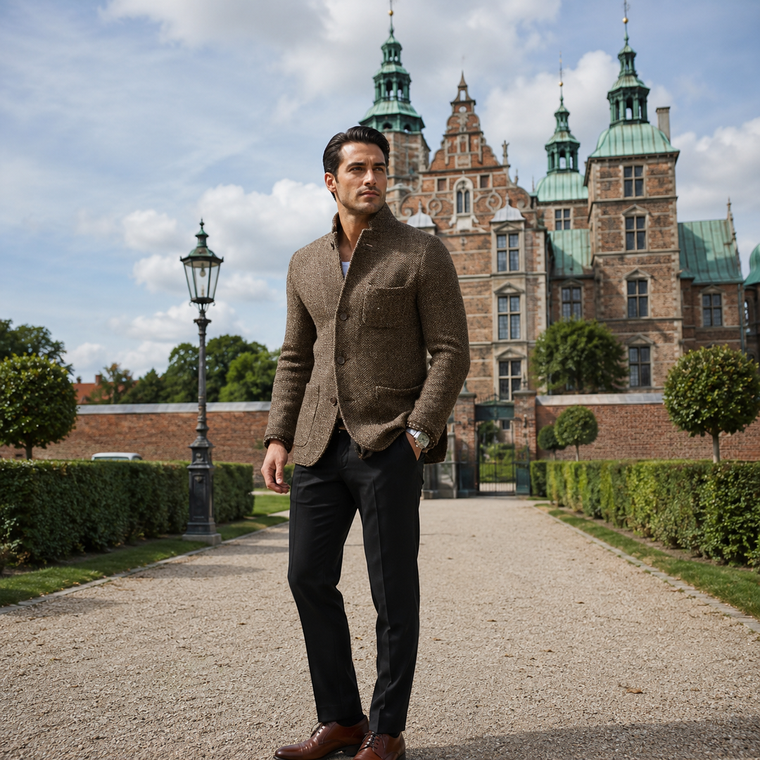 Huub | Wollen vest met enkele rij knopen