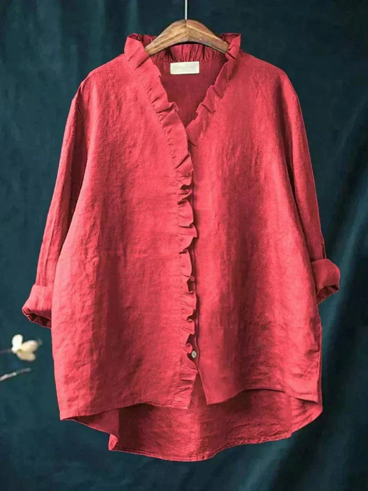 Ingeborg | Blouse met ruchesrand