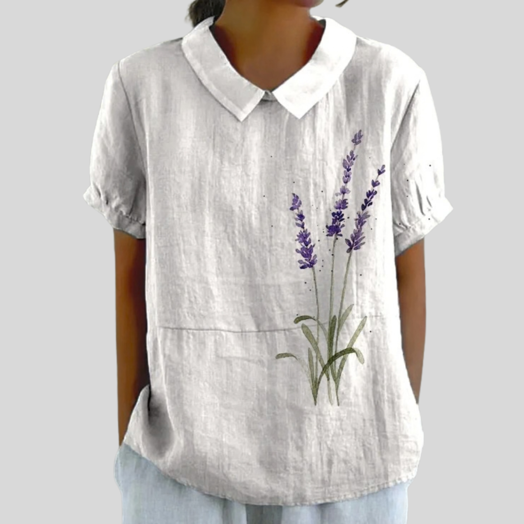 Corine | Blouse met zachte kraag