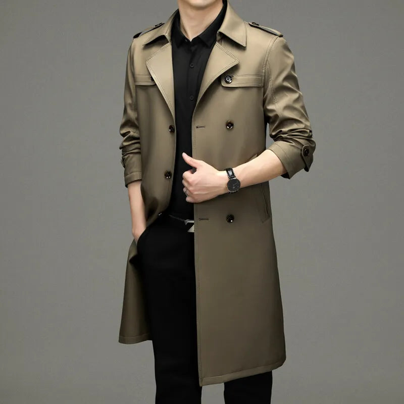 Auke | Trenchcoat met dubbele knoopsluiting