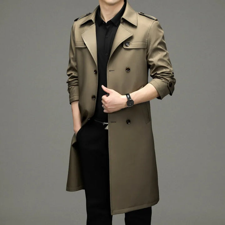 Auke | Trenchcoat met dubbele knoopsluiting