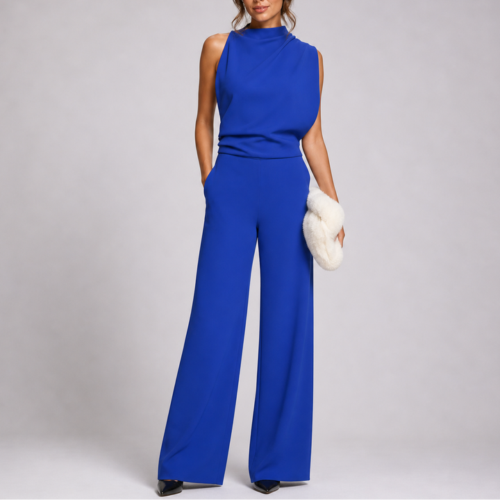 Vera | Mouwloze Jumpsuit met Wijde Pijpen